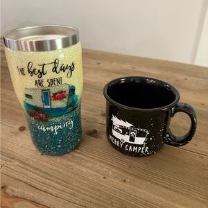 Camping Themed Tumbler and Mug Set